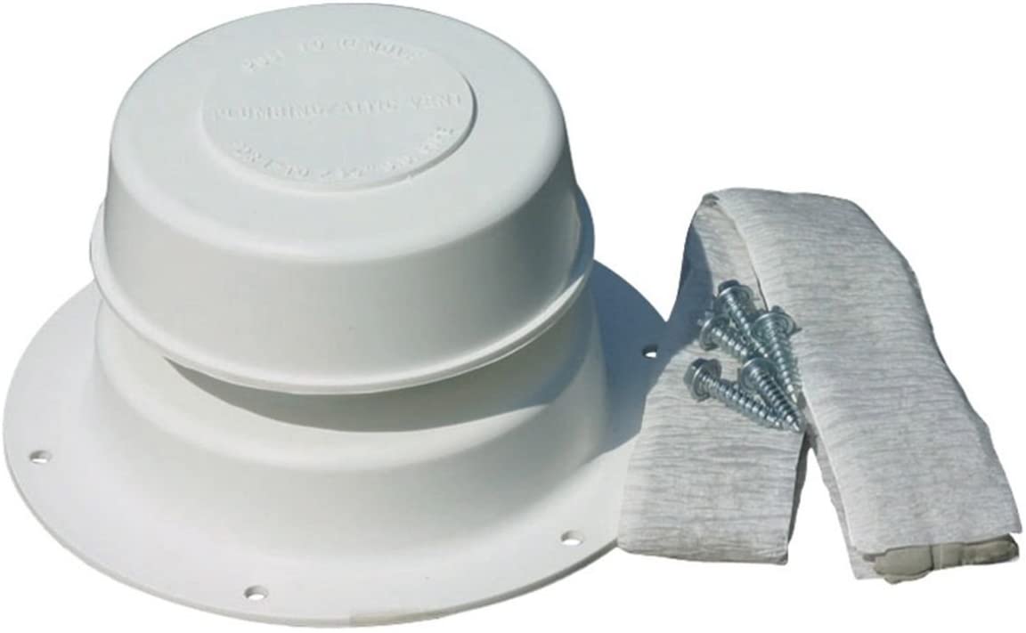 Camco RV 40033 White Plumbing Vent Cap & Base Kit