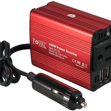 Foval 150W Car Power Inverter 12V DC to 110V AC Converter with 3.1A Dual USB Car Charger