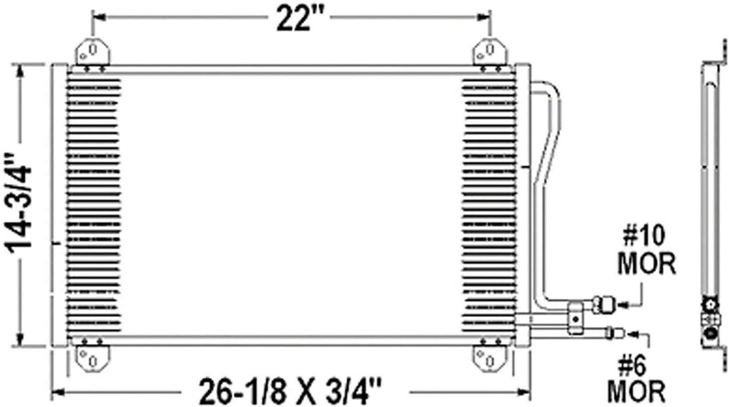 CPP Air Conditioning Condenser for 03-06 Dodge Sprinter CH3030213