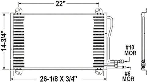 CPP Air Conditioning Condenser for 03-06 Dodge Sprinter CH3030213