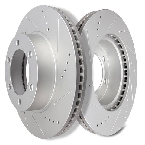 Scitoo Brakes Rotors 2pcs Front Drilled Slotted Discs Brake Rotors Brakes Kit fit for 2001 2002 2003 2004 2005 2006 2007 Toyota Sequoia,2000 2001 2002 2003 2004 2005 2006 Toyota Tundra