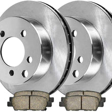 AutoShack CBO41350905CMU Rear Brake Rotors and Ceramic Pads
