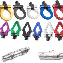 EPMAN Sport Car Towing Hook Tow Bar Auto Trailer Ring For BMW F30 F10 F11 F07 F25 X 3 F15 X 5 Euro Style Circular Ring (Red)