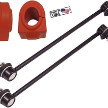 4PC Front Sway Bar Links + Front Bushings FITS Chevrolet Traverse GMC Acadia Buick Enclave Saturn Outlook