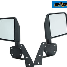 EAG Reflection Mirrors with Pillar Post Relocation Brackets Fit for 07-18 Jeep Wrangler JK