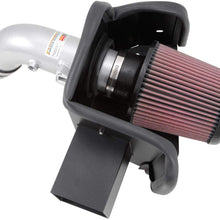 K&N Cold Air Intake Kit with Washable Air Filter: 2013-2018 Nissan Altima , 2,5L L4, Polished Metal Finish with Red Oiled Filter, 69-7064TS