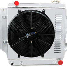 OzCoolingParts 4 Row Core Aluminum Radiator + 16" Fan w/Shroud + Thermostat/Relay Wire Kit for 1987-2006 88 89 90 91 92 93 94 95 96 97 98 99 00 01 02 03 04 05 Jeep Wrangler TJ YJ Chevy V8 Engine