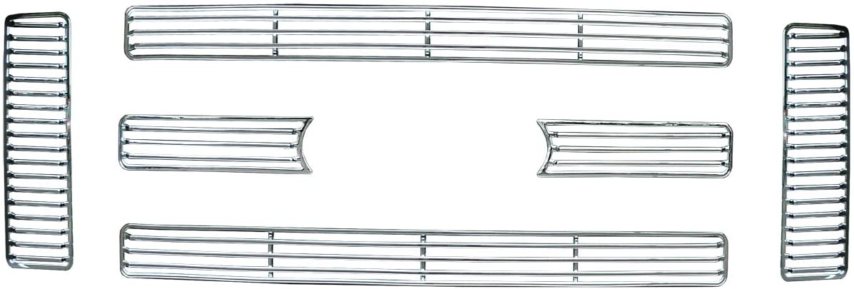 Bully GI-47 Triple Chrome Plated ABS Snap-in Imposter Grille Overlay, 6 Piece