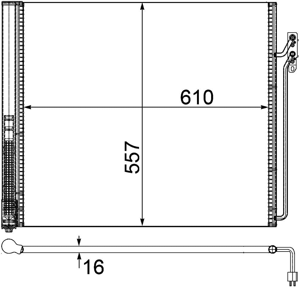 MAHLE Behr AC 586 000P A/C Condenser