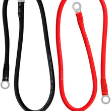 InstallGear 5 AWG Gauge 2ft Battery Power Inverter Cables for Solar, Auto, RV & Marine - 99.9% Oxygen-Free Copper (Set)