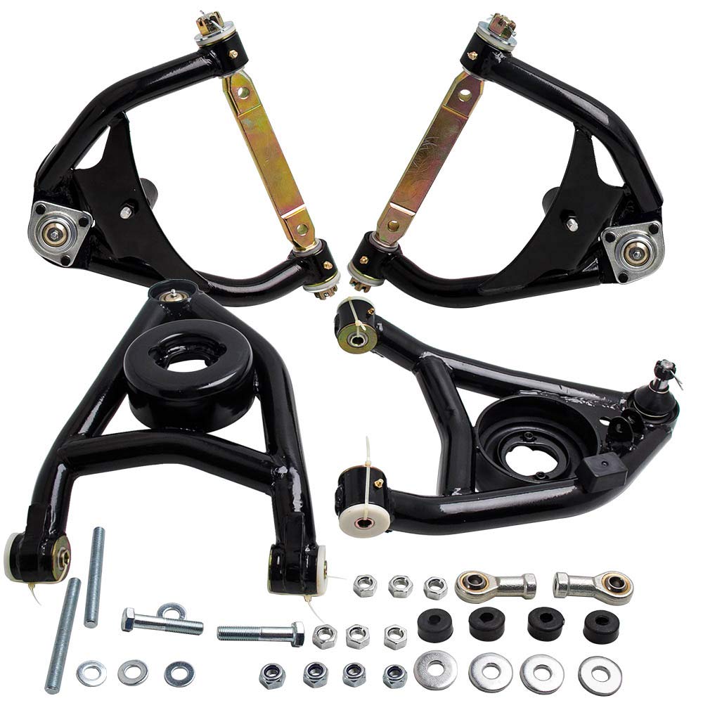 Tuningsworld Front Tubular Upper/Lower Control Arms for Chevrolet for Buick for GMC for Oldsmobile for Pontiac Heavy Duty A-Arms Set