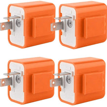 4 Pack 12V 2-Pin Motorcycle Flasher Relay, Turn Signal LED Flasher Relay, Hyper Indicator Flash