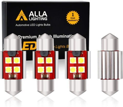Alla Lighting 800 Lumens DE3175 DE3021 DE3022 LED Bulb CAN BUS Xtreme Super Bright 6000K Xenon White 31mm(1.25