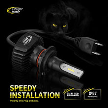 Cougar Motor 9005 Led headlight bulbs, 9600Lm 6500K (HB3) Fanless All-in-One Conversion Kit - 3D Bionic Technology