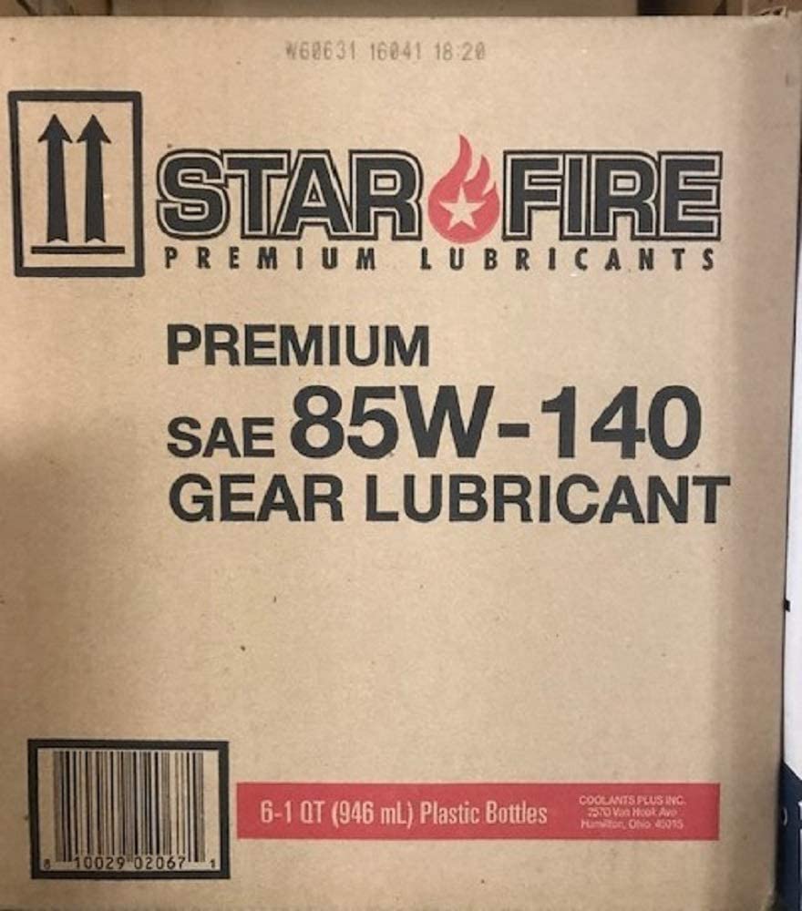 ' Starfire Premium Lubricants SAE 85W140 GL-5 Gear Oil-6 Quart Carton