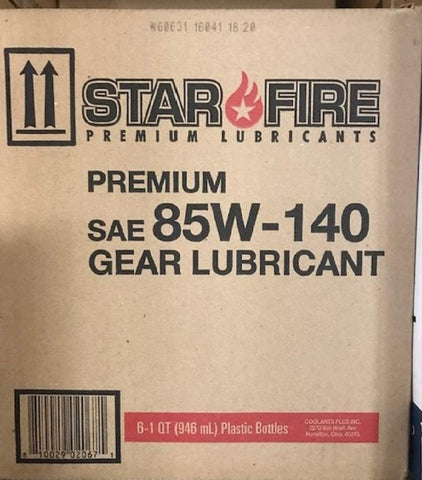 ' Starfire Premium Lubricants SAE 85W140 GL-5 Gear Oil-6 Quart Carton