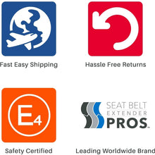 2-Pack Universal Bolt-in 12 Inch Seat Belt Lengthener (Black) - Easy Installation (All Parts Included) - E-4 / E-8 Safety Certified - Buckle Up and Drive Safely Again