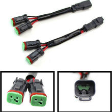 iJDMTOY (2) Y-Shape Dual Outputs Deutsch DT DTP Adapters Connectors Splitters, Good For Dual LED Pod Lights, LED Light Bar, LED Work Lamps, Fog Lights, etc