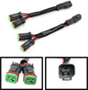 iJDMTOY (2) Y-Shape Dual Outputs Deutsch DT DTP Adapters Connectors Splitters, Good For Dual LED Pod Lights, LED Light Bar, LED Work Lamps, Fog Lights, etc