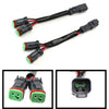 iJDMTOY (2) Y-Shape Dual Outputs Deutsch DT DTP Adapters Connectors Splitters, Compatible With Dual LED Pod Lights, LED Light Bar, LED Work Lamps, Fog Lights, etc