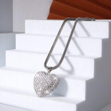 Alonar White Heart Bling Car Rear View Mirror Charms Decor,Hanging Interior Ornament Pendant Sun Catch Car Pendant (White Heart)