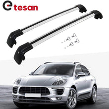 2 Pieces Cross Bars Fit for Porsche Macan 2014-2021 Silver Cargo Baggage Luggage Roof Rack Crossbars