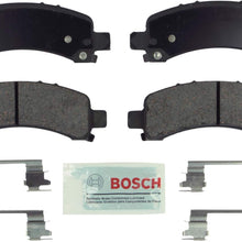 Bosch BE974H Blue Disc Brake Pad Set with Hardware for Select 2003-15 Chevrolet Express and GMC Savana Vans - REAR