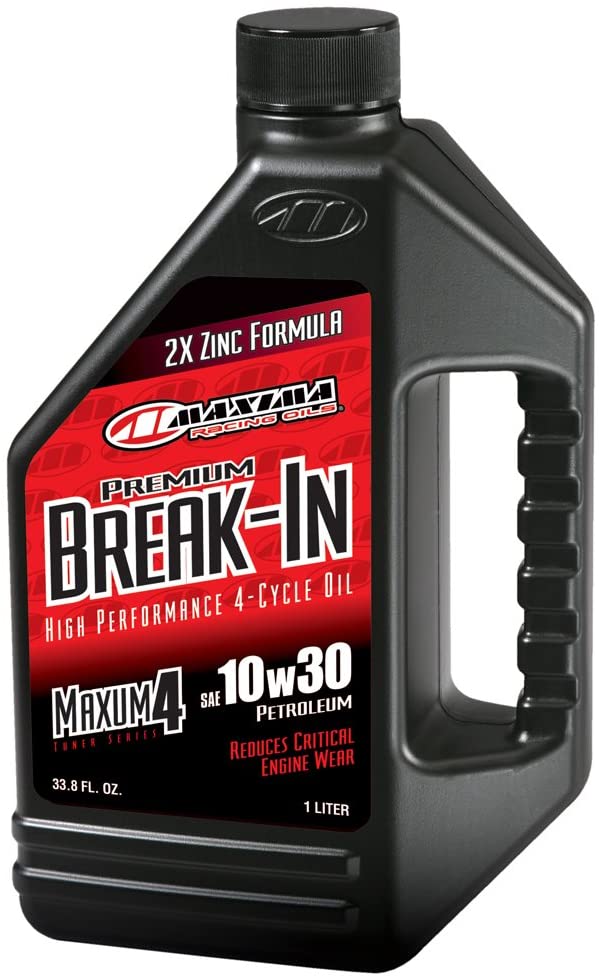 Maxima 30-10901 Premium Break-In 10W-30 Motorcycle Engine Oil - 1 Liter Bottle