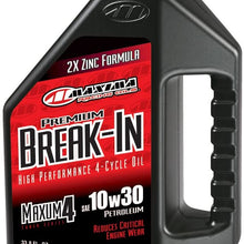 Maxima 30-10901 Premium Break-In 10W-30 Motorcycle Engine Oil - 1 Liter Bottle