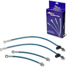 Replacement for Scion tC Stainless Steel Hose Brake Line Set (Black)