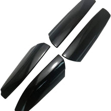 Fitfoyo 4Pcs Roof Rack Bar Rail End Shell Cap Cover Car Accessories Glossy Black for Toyota Highlander XU40 2008-2013