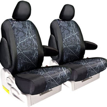 Front Seats: ShearComfort Custom Moon Shine Seat Covers for Toyota Corolla (2020-2020) in Toxic Camo Solid for Sport Buckets w/Adjustable Headrests (Hatchback Only)
