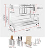 Chenbz Kitchen Shelf Kitchen Shelf Dish Rack Drain Rack Stainless Steel Double Layer Storage 44 20 36cm