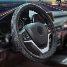Alusbell Microfiber Leather Steering Wheel Cover for Men Women Anti-Slip Auto Car Steering Wheel Cover Universal 15 Inches Black