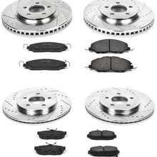 Power Stop K5450 Front & Rear Brake Kit with Drilled/Slotted Brake Rotors and Z23 Evolution Ceramic Brake Pads