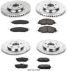 Power Stop K5450 Front & Rear Brake Kit with Drilled/Slotted Brake Rotors and Z23 Evolution Ceramic Brake Pads