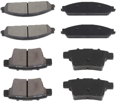 AUTOMUTO Front Rear Ceramic Brakes Pads Set fit for 2008 2009 Mercury Sable 2005-2007 Ford Five Hundred, Ford Freestyle, 2008 2009 Ford Taurus Ford Taurus X 2005-2007 Mercury Montego