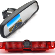 Vardsafe VS706R Brake Light Reverse Backup Camera & Replacement Rear View Mirror Monitor for Chevy Express (2003-2019)
