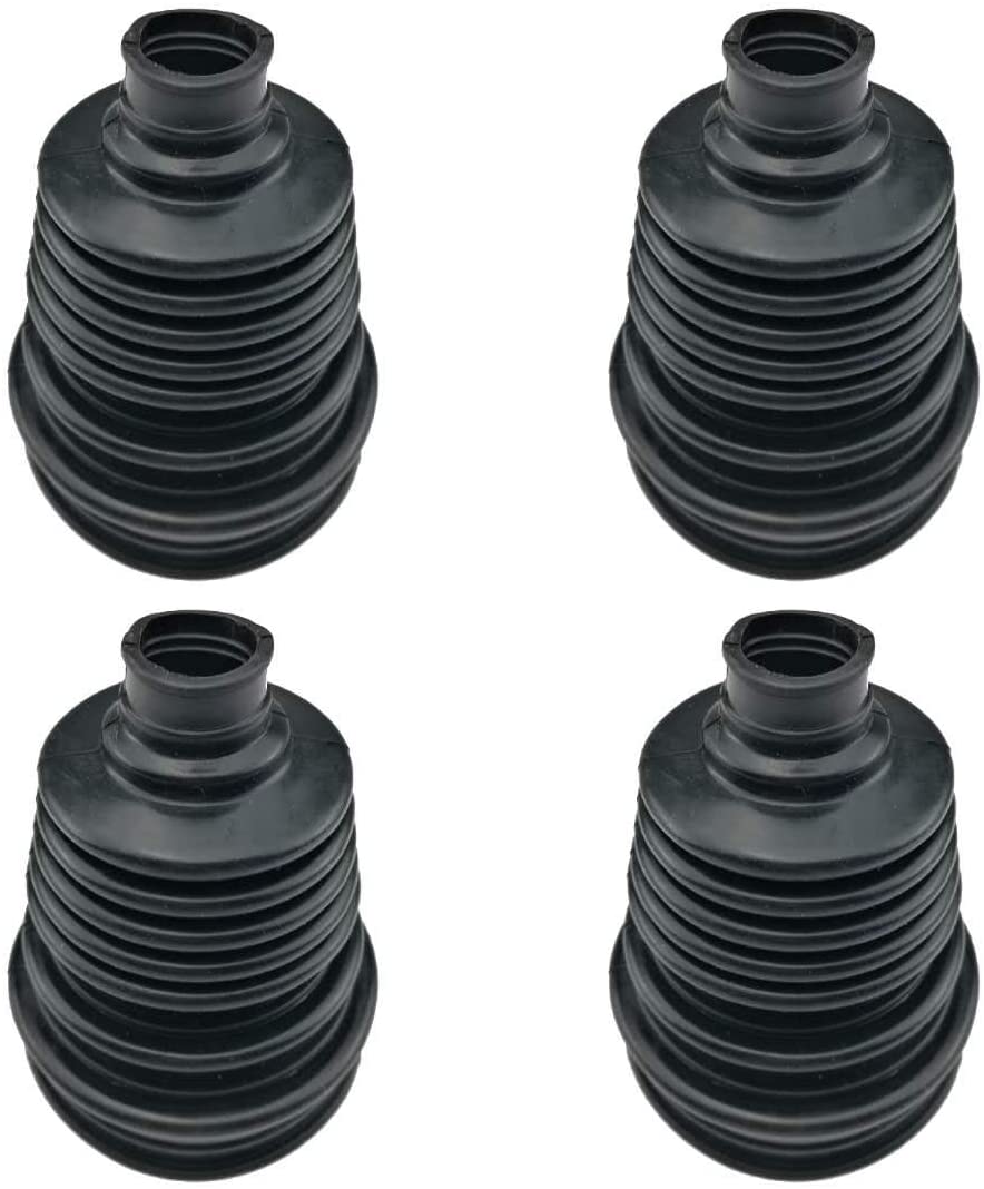 I33T Universal Flexible Silicone Constant Velocity CV Joint Boot Rubber 5 inch（125mm） Height (Pack of 4 Pieces, Black)- no Clamp