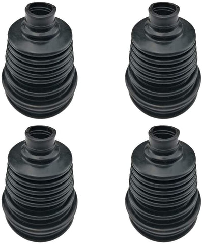 I33T Universal Flexible Silicone Constant Velocity CV Joint Boot Rubber 5 inch（125mm） Height (Pack of 4 Pieces, Black)- no Clamp