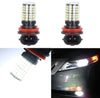 cciyu White 6000k H11 H8 H16 LED Bulbs 144SMD LED Bulbs with Projector Replacement for Fog Light,2Pack