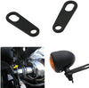 Unlimited Rider 2PCS Black Steel Motorcycle Indicator Rear Turn Signal Relocation Bracket Light Lamp Holder Shock Brackets for Harley Racer Bobber Chopper Old School Cafe Racer