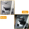Car Carbon Fiber Stripe ABS Gear Shift Knob Cover Sticker Head Trim Black for Audi A4 A5 A6 S6 A7 S7 Q5 Q7