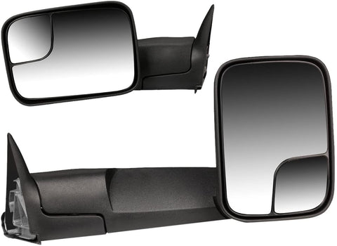 DNA Motoring TWM-011-T222-BK Pair of Towing Side Mirrors