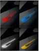 TRUE LINE Automotive Black Carbon Fiber Side Door Fender Reflective Warning Molding Accent Trim Kit (Yellow)