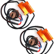 SUBALIGU 2pcs 7443 7440 7441 Turn Signal Light or Backup Light LED Resistor Kit Relay Harness Adapter Anti Flicker Error Decoder Warning Canceller (2pcs 7443-Resistor Decoder)