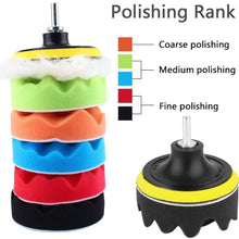 Yosoo Buffing Pads Polishing Pads, 7Pcs 6Inch Waxing Sponge Buffing Pads Kit Set Car Polisher Compound Auto Car Polisher with M14 Drill Adapter