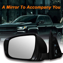 ZENITHIKE Smooth Passenger Side Mirror Fit for 2017-2019 Rogue 2018 X-Trail Power Adjustment Manual Folding Non-Heated Replacement Part