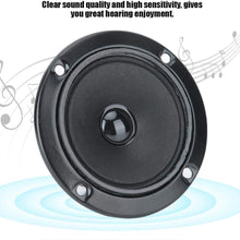 Dilwe1 3 Inch Copper Clad Aluminum Magnetic Speaker, Powerful Stereo Sound Dual Treble Speaker for KTV, 20W 4Ohm Speaker Accessories, Black Color