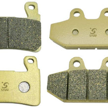 SYUU Motorcycle Replacement Front and Rear Brake Pads Brakes for Harley Davidson FLDE Deluxe FXBB Street Bob FXBS/FXFB Fat Bob FXLR Low Rider 2018 FA265F FA710R